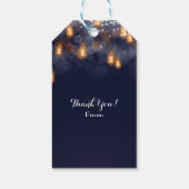  gloeilampen Rustic Wedding Favor Cadeaulabel (Achterkant)