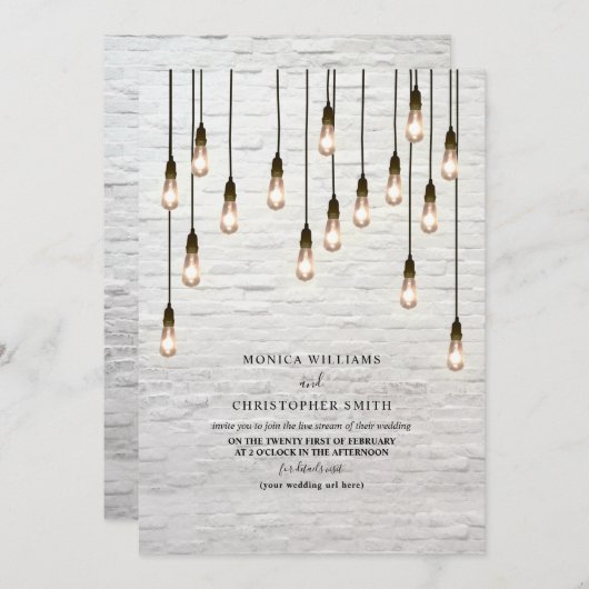  gloeilampen White Brick Virtual Kaart (Voorkant / Achterkant)