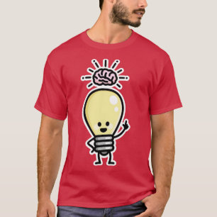 Gloeilampidee breins creatief genie grappige creat t-shirt