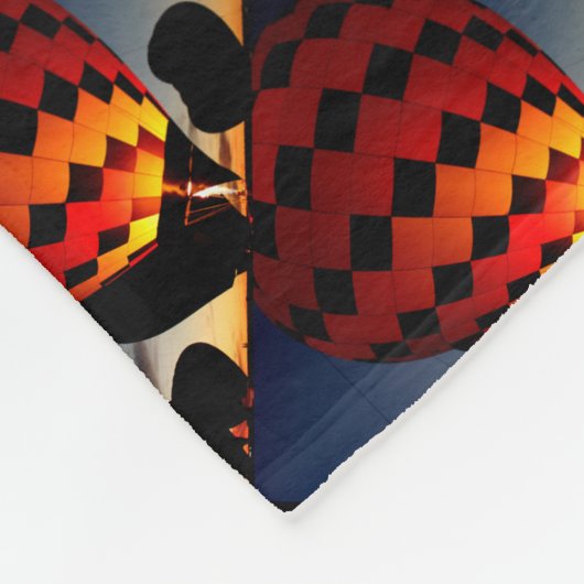 Gloeiluchtballon Fleece Deken (Hoek)