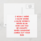 gloeiworm briefkaart (Voorkant / Achterkant)