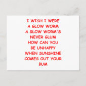 gloeiworm briefkaart (Voorkant)