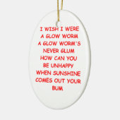 gloeiworm keramisch ornament (Links)