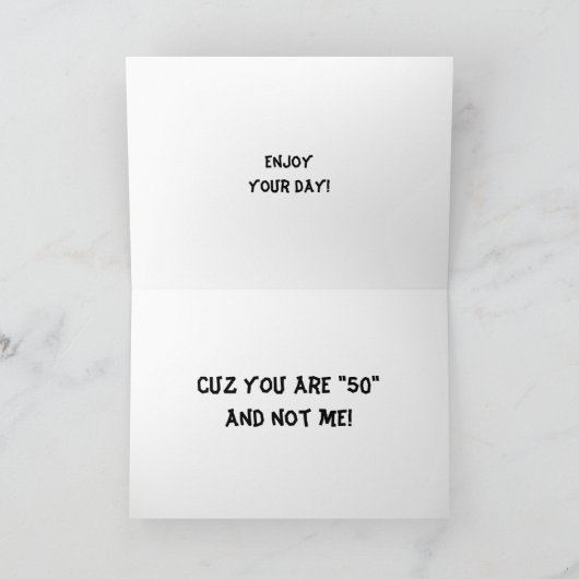 GLOERENDE GOAT "50E BIRTHDAY" KAART (Binnen)