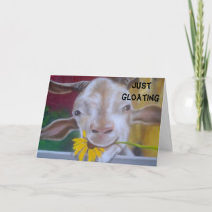 GLOERENDE GOAT "50E BIRTHDAY" KAART
