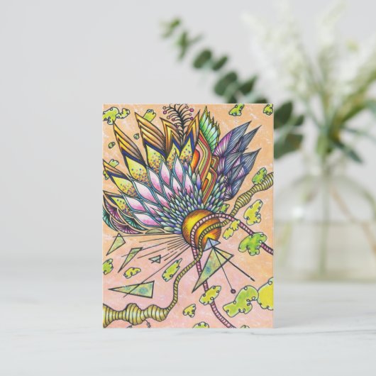 Gloeste satelliet briefkaart (Staand voorkant)