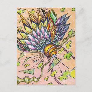 Gloeste satelliet briefkaart