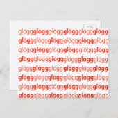 Glogg Glogg Glogg Funny Zweeds Briefkaart (Voorkant / Achterkant)