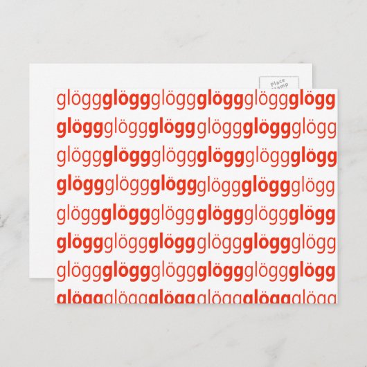 Glogg Glogg Glogg Funny Zweeds Briefkaart (Voorkant / Achterkant)