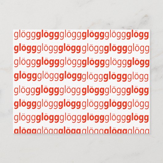 Glogg Glogg Glogg Funny Zweeds Briefkaart (Voorkant)