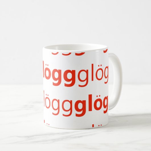 Glogg Glogg Glogg Funny Zweeds Koffiemok (Voorkant rechts)