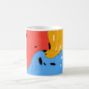 glooiende kleuren koffiemok