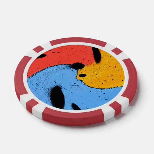 glooiende kleuren poker chips (Enkel)