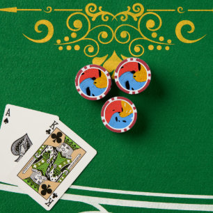glooiende kleuren poker chips