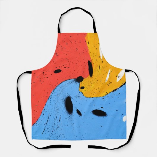 glooiende kleuren schort (Voorkant)