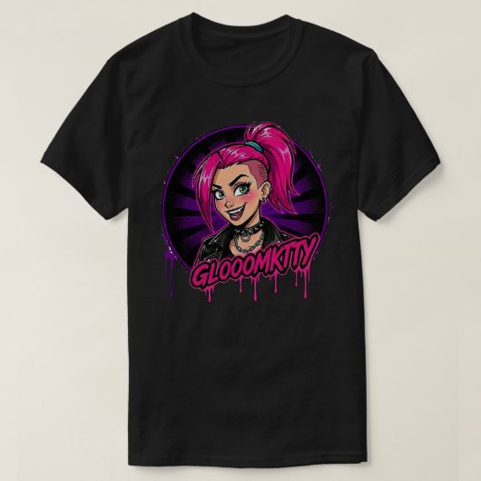 Gloomkitty Donker T-shirt (Design voorkant)