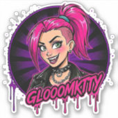 Gloomkitty vinyl sticker (Voorkant)