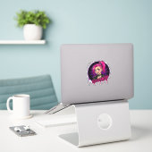 Gloomkitty vinyl sticker (Laptop op bureau)