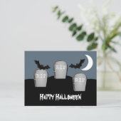 Gloomy Graveyard Halloween Briefkaart (Staand voorkant)