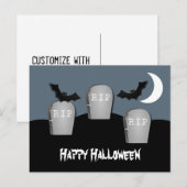 Gloomy Graveyard Halloween Briefkaart (Voorkant / Achterkant)