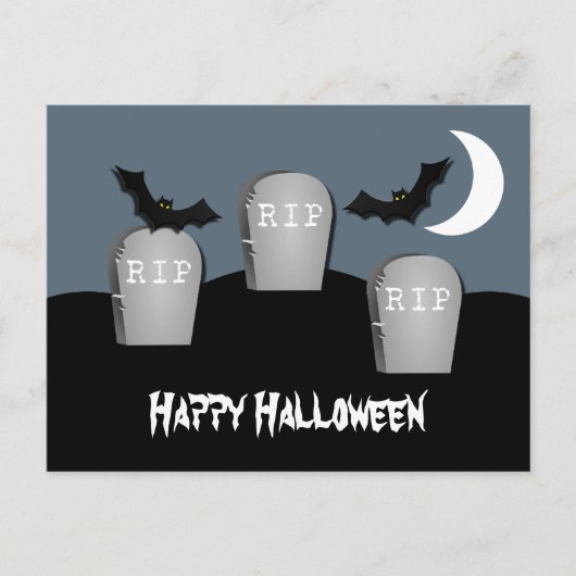 Gloomy Graveyard Halloween Briefkaart (Voorkant)