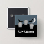 Gloomy Graveyard Halloween Button (Voorkant /achterkant)