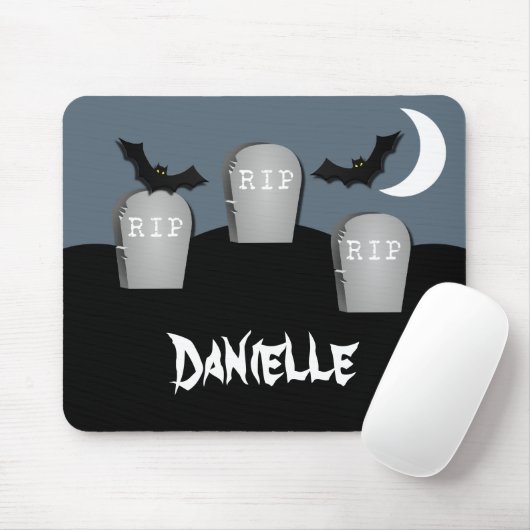 Gloomy Graveyard Halloween Mousepad Muismat (Met muis)