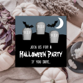 Gloomy Graveyard Halloween Party Invite Kaart