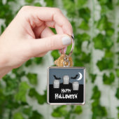 Gloomy Graveyard Halloween Premium Sleutelhanger (Hand)