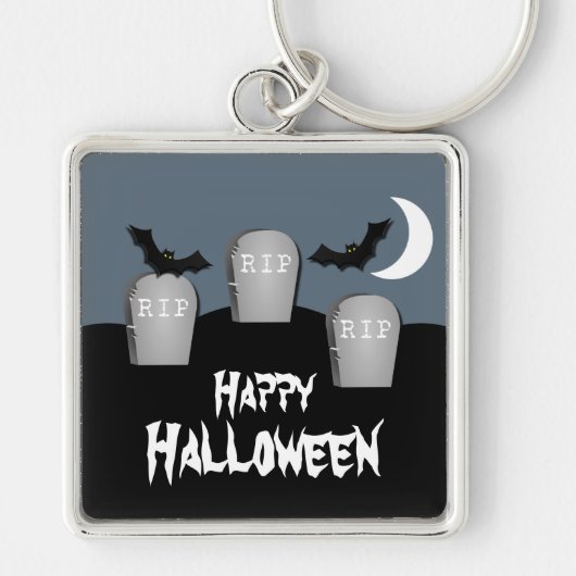 Gloomy Graveyard Halloween Premium Sleutelhanger (Voorkant)