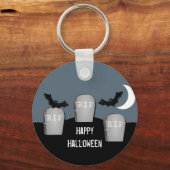 Gloomy Graveyard Halloween Sleutelhanger (Voorkant)