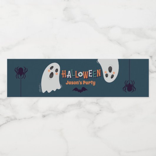 Gloomy Halloween - Waterfles Etiket (Enkel label)