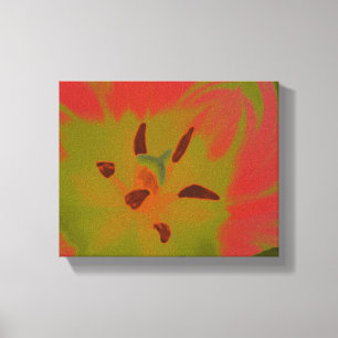 Gloomy Red Tulip Canvas Afdruk