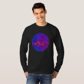 Gloomy Skyline Vaporwave T-shirt (Voorkant volledig)