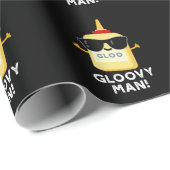 Gloovy Man Funny Super Glue Pun Dark BG Cadeaupapier (Rol Hoek)