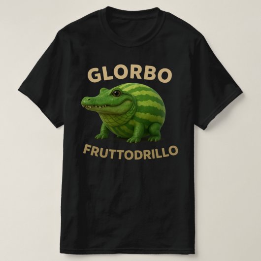 Glorbo Fruttodrillo – Italiaanse Brainrot meme T-shirt (Design voorkant)