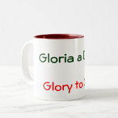 Gloria a a Dios! Tweekleurige Koffiemok (Voorkant links)