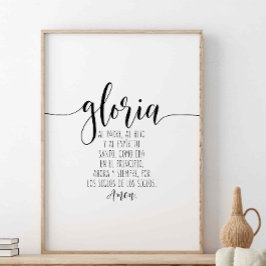 Gloria Al Padre, Al Hijo Y Al Espíritu Santo Poster