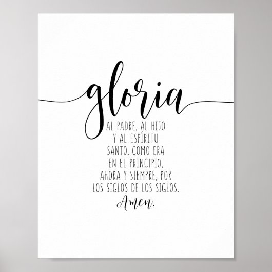 Gloria Al Padre, Al Hijo Y Al Espíritu Santo Poster (Voorkant)
