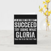 Gloria Als het eerst niet lukt, probeer dan wat Kaart (Gele Bloem)