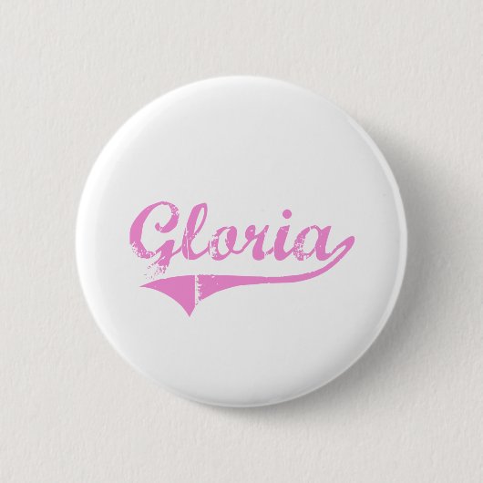 Gloria Classic Style Name Ronde Button 5,7 Cm (Voorkant)