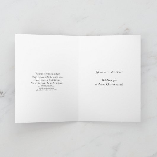 Gloria in excelsis Deo Feestdagen Kaart (Binnen)