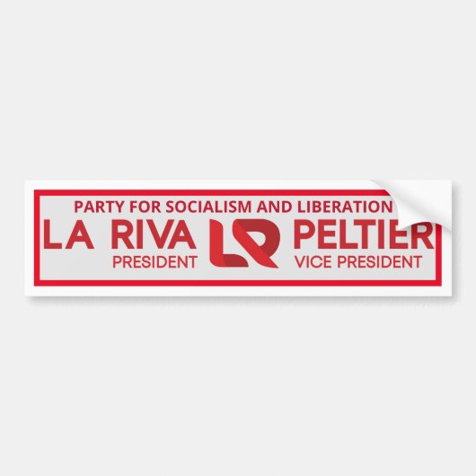 Gloria La Riva/Leonard Peltier 2020 Bumpersticker (Voorkant)