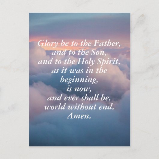 Gloria Patri (The Glory Be) Briefkaart (Voorkant)