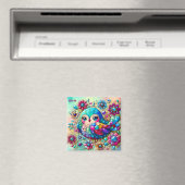 GLORIA ~ Schattigee Heldere Metallic Bird ~ Magneet (Insitu (Vaatwasser))