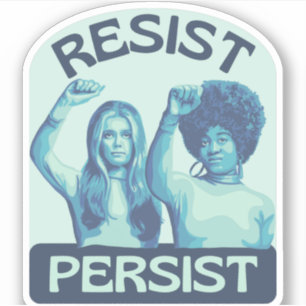 Gloria Steinem en Angela Davis Portrait Sticker