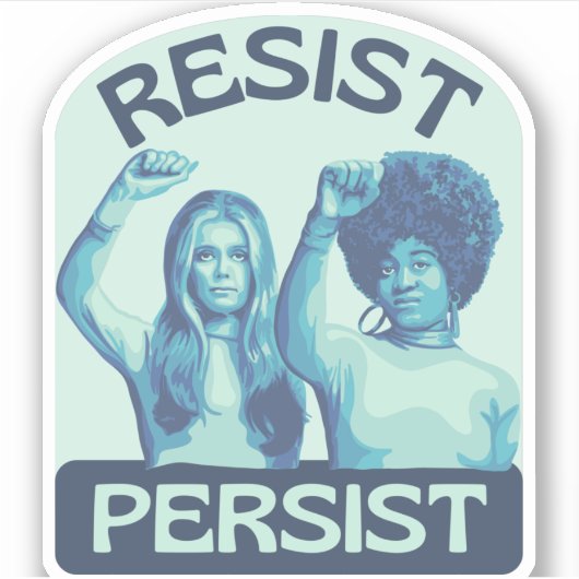 Gloria Steinem en Angela Davis Portrait Sticker (Voorkant)