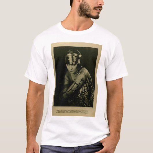 Gloria Swanson 1922  portret met sequenties T-shirt (Voorkant)