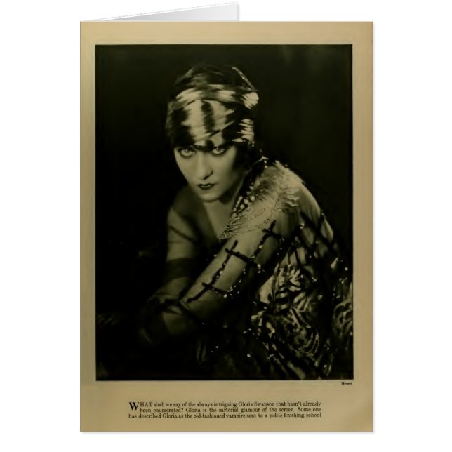 Gloria Swanson 1922  portretkaart (Voorkant)