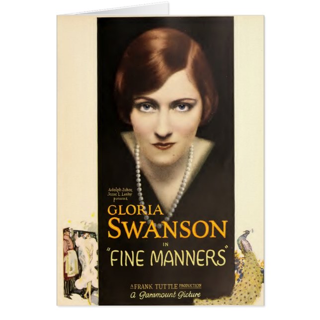 Gloria Swanson 1926 stomme filmexposant ad (Voorkant)